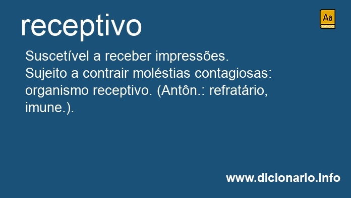 Significado de receptiva