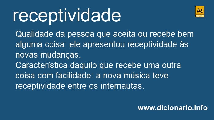 Significado de receptividade