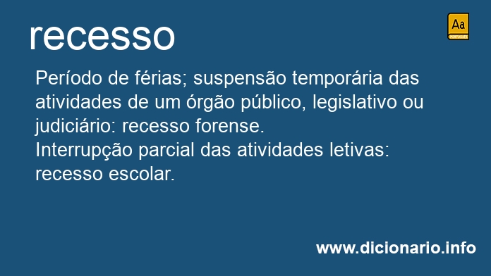 Significado de recessa