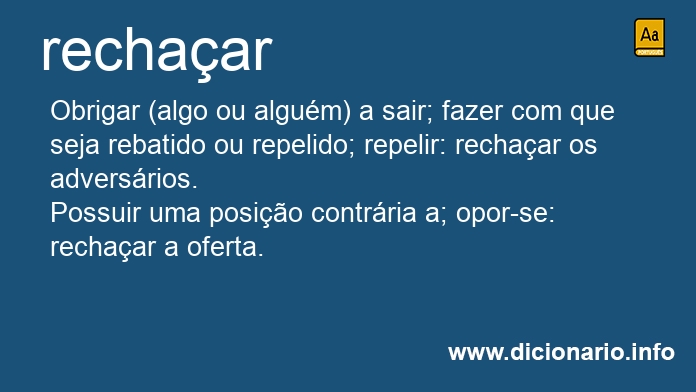 Significado de rechaaram