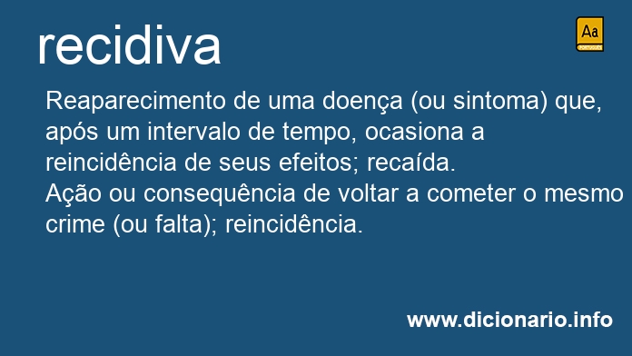 Significado de recidiva