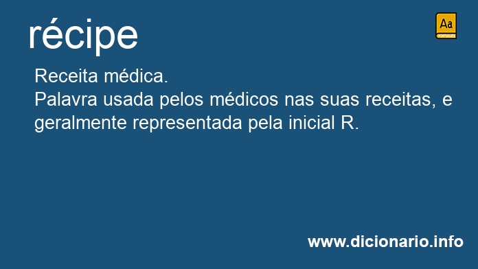 Significado de rcipe