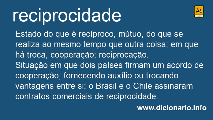 Significado de reciprocidade