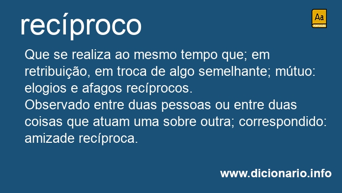 Significado de recprocos