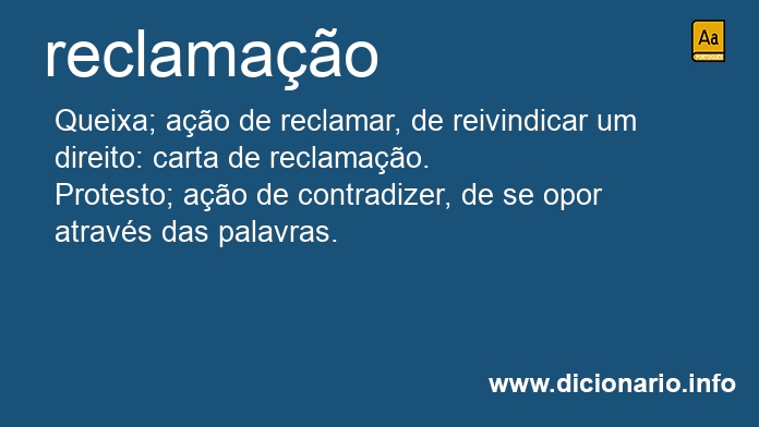 Significado de reclamao