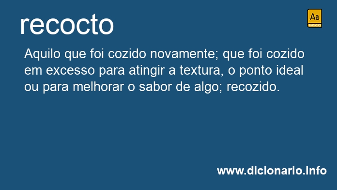 Significado de recocto
