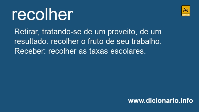 Significado de recolher