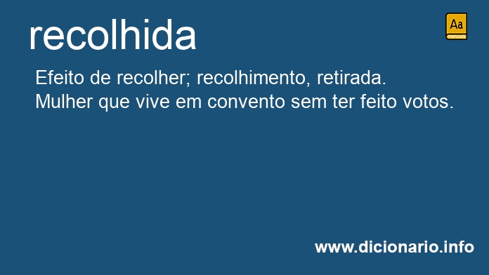 Significado de recolhida