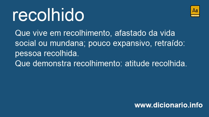 Significado de recolhido