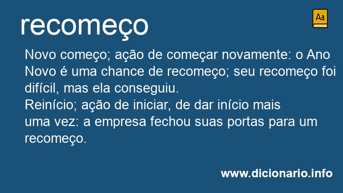 Significado de recomeo