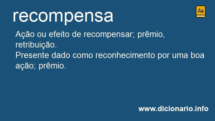 Significado de recompensa