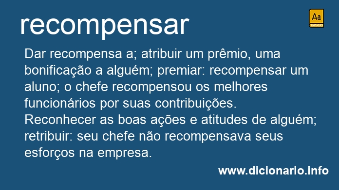 Significado de recompensando