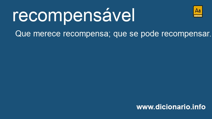 Significado de recompensvel