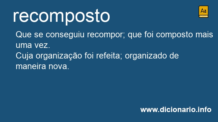 Significado de recomposta