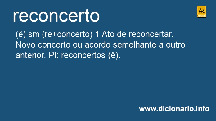 Significado de reconcerto