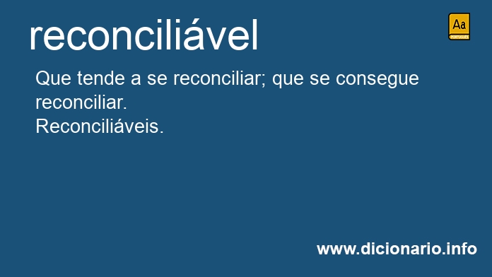 Significado de reconcilivel