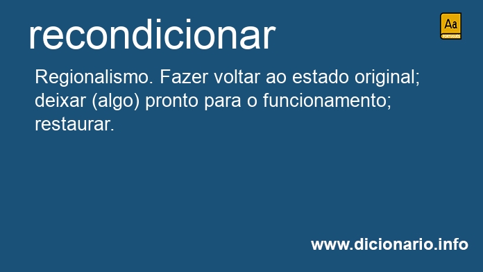 Significado de recondicionreis