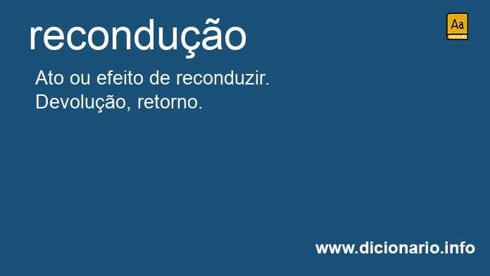 Significado de reconduo