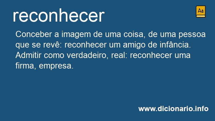 Significado de reconheceis