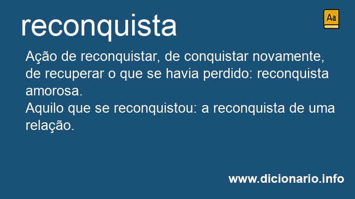 Significado de reconquista