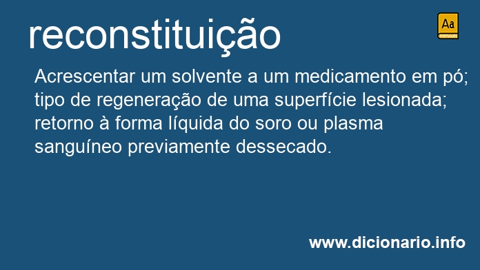 Significado de reconstituies