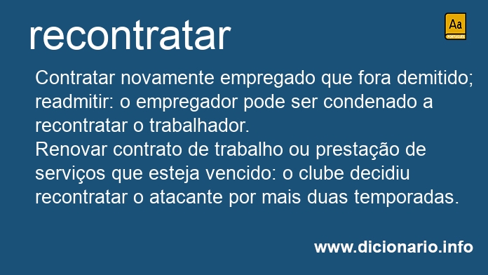 Significado de recontratei