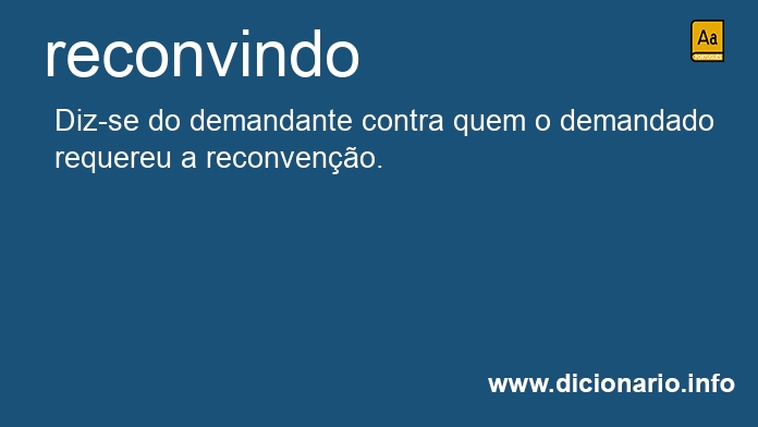 Significado de reconvinda