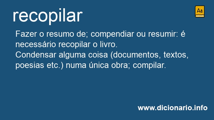 Significado de recopilar