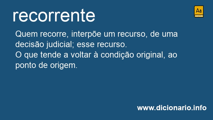 Significado de recorrente