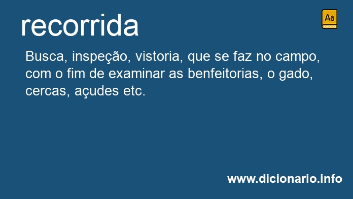Significado de recorrida