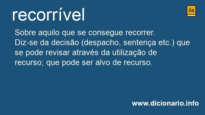 Significado de recorrveis