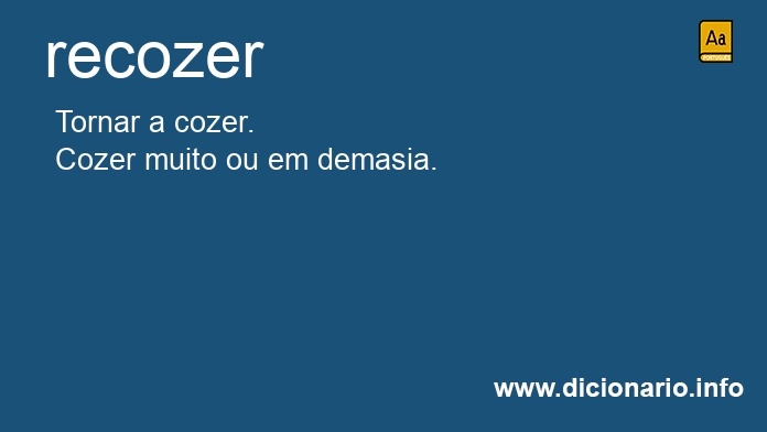 Significado de recozer