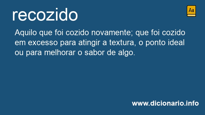 Significado de recozido