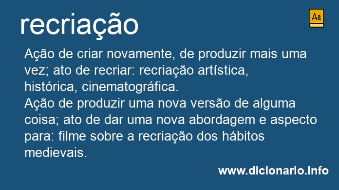Significado de recriaes