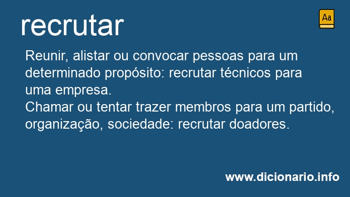 Significado de recrutais