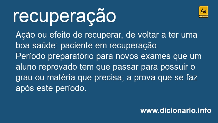 Significado de recuperao