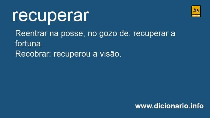 Significado de recuperars