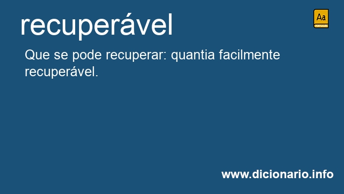 Significado de recupervel