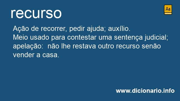 Significado de recurso