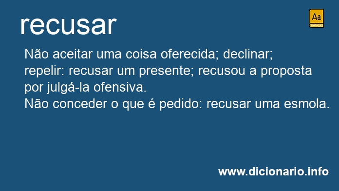 Significado de recusara