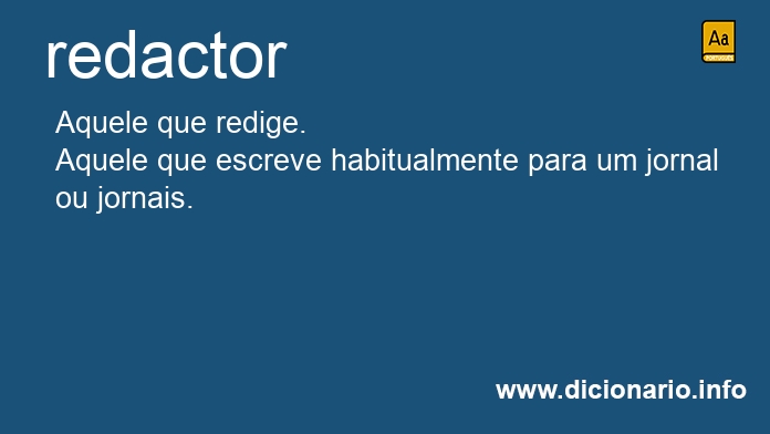 Significado de redactor