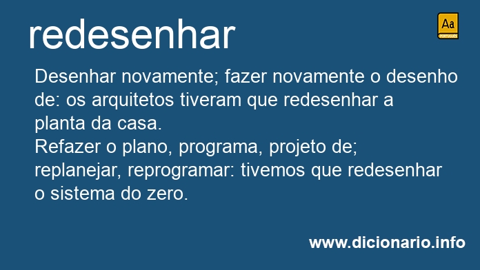 Significado de redesenhar