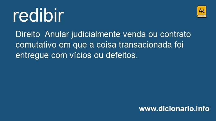 Significado de redibindo