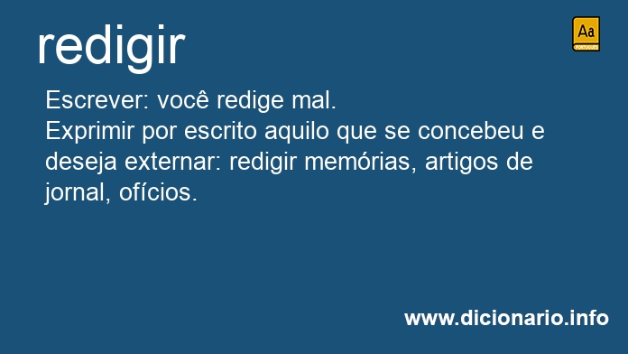 Significado de redigir