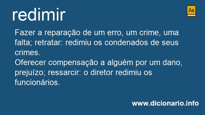 Significado de redima