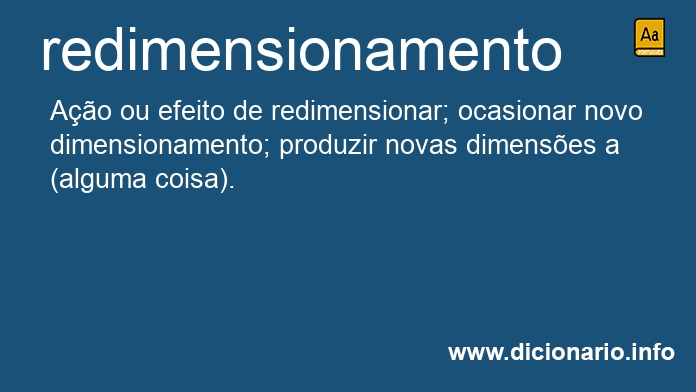 Significado de redimensionamentos