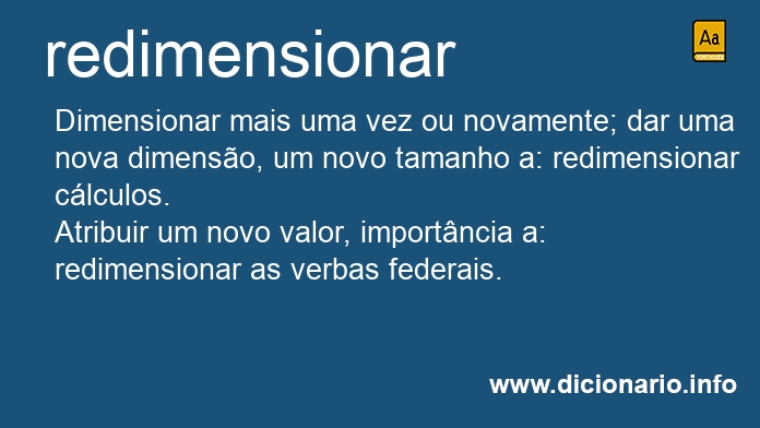 Significado de redimensionei