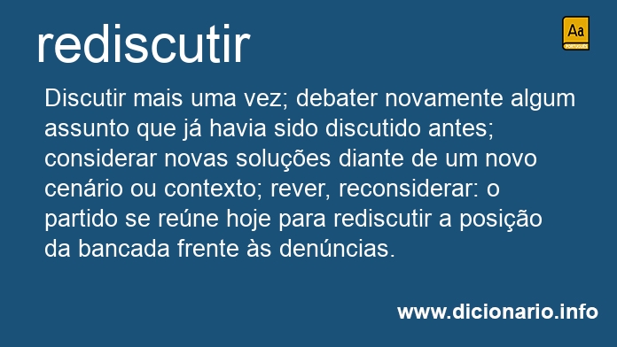Significado de rediscutssemos