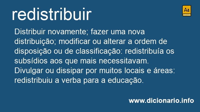 Significado de redistribuam