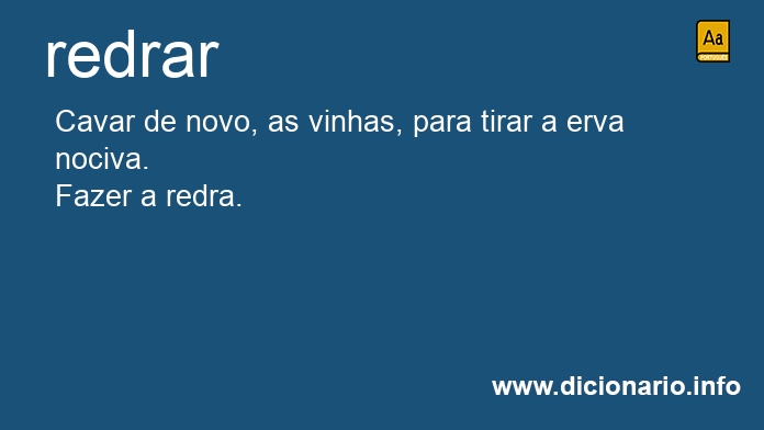 Significado de redrar
